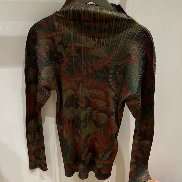 Archive RARE Vintage 1996 Print Pleats Please Issey Miyake Kiwami LongSleeve Top - Picture 2 of 7